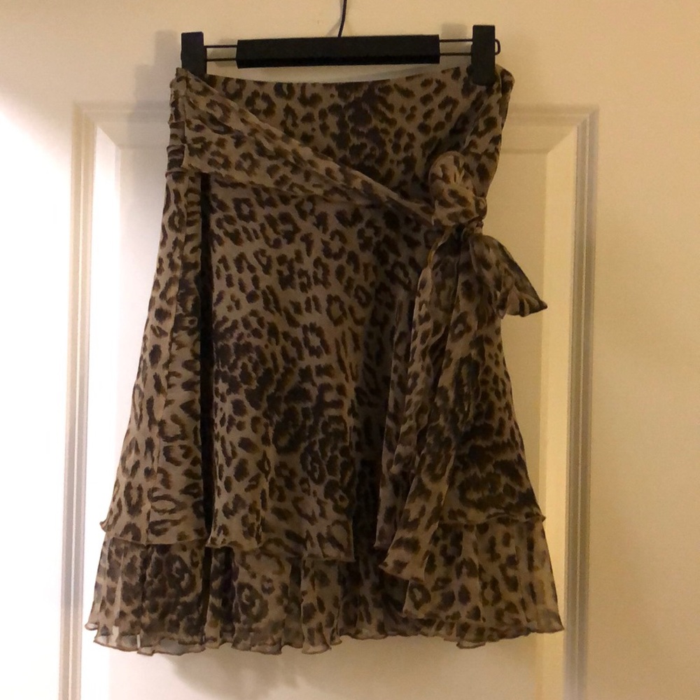 Cheetah Print Skirt with tie